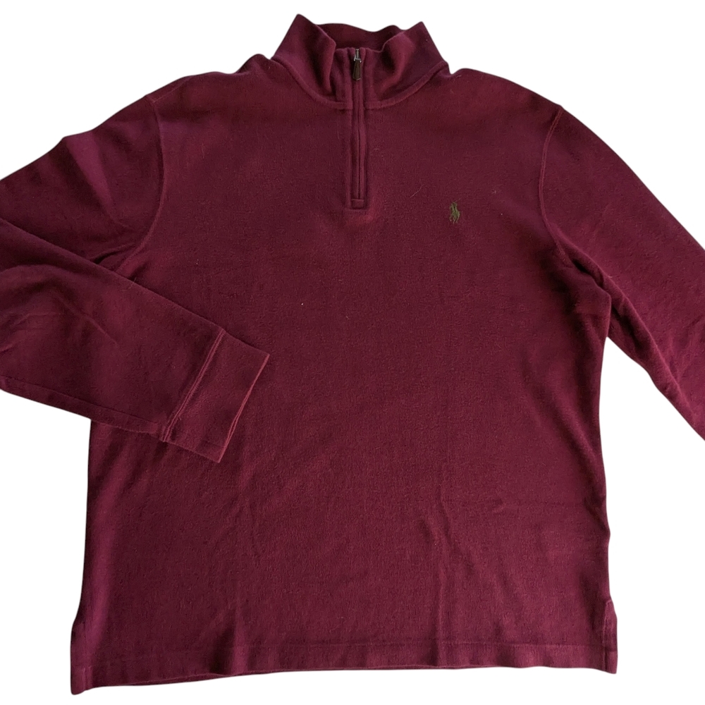 Polo Ralph Lauren Estate Rib Quarter Zip Sweater Size Medium - Picture 3 of 10